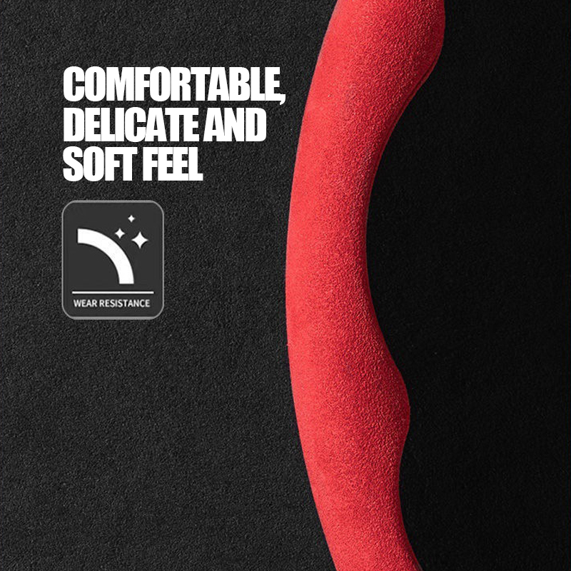 Suede Steering Wheel Cover(1 Pair)