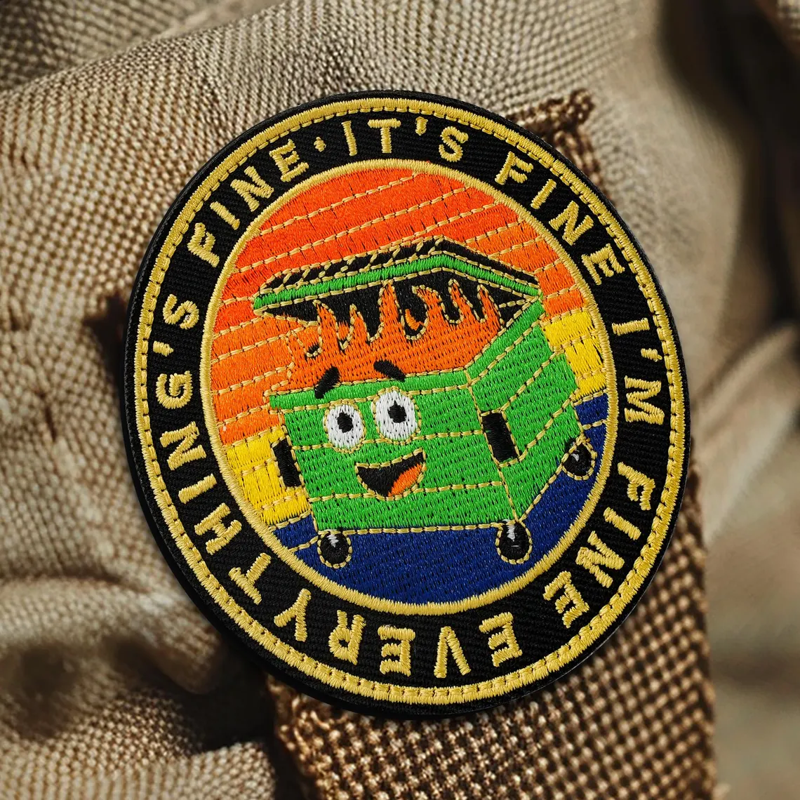 Dumpster Fire Iron-On Patch