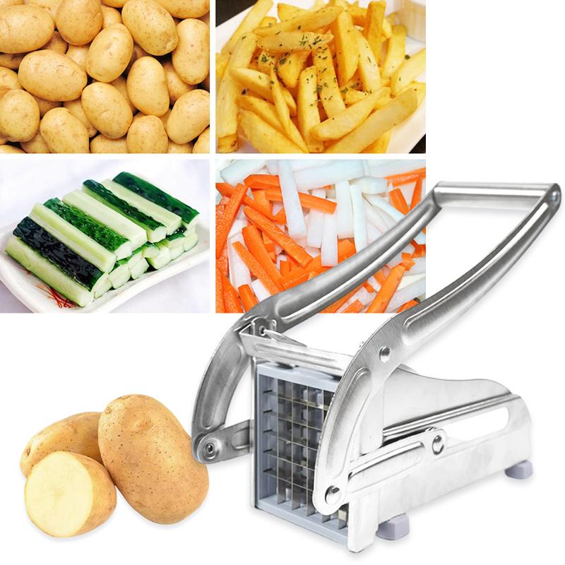 🔥Last Day 50% OFF🔥Stainless Steel French Fry Cutter with 2 Blades-Buy 2 Free Shipping