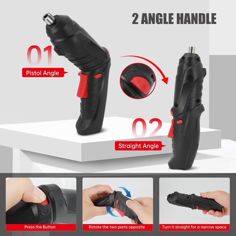On Sale⚡48 in 1 Cordless Electric Screwdriver Rechargeable Drill Driver Power Tool Bit Set
