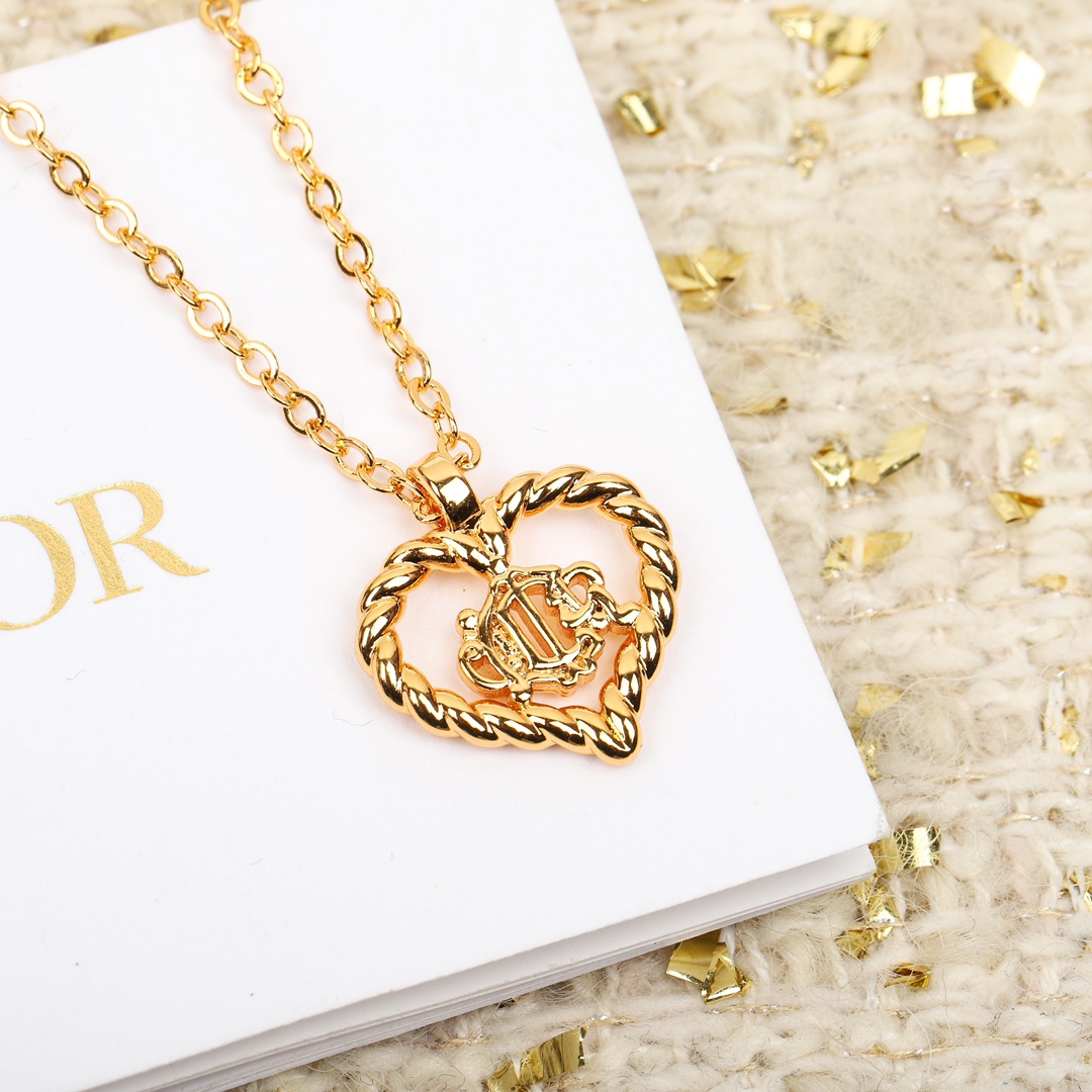 Dior Braided Heart Necklace