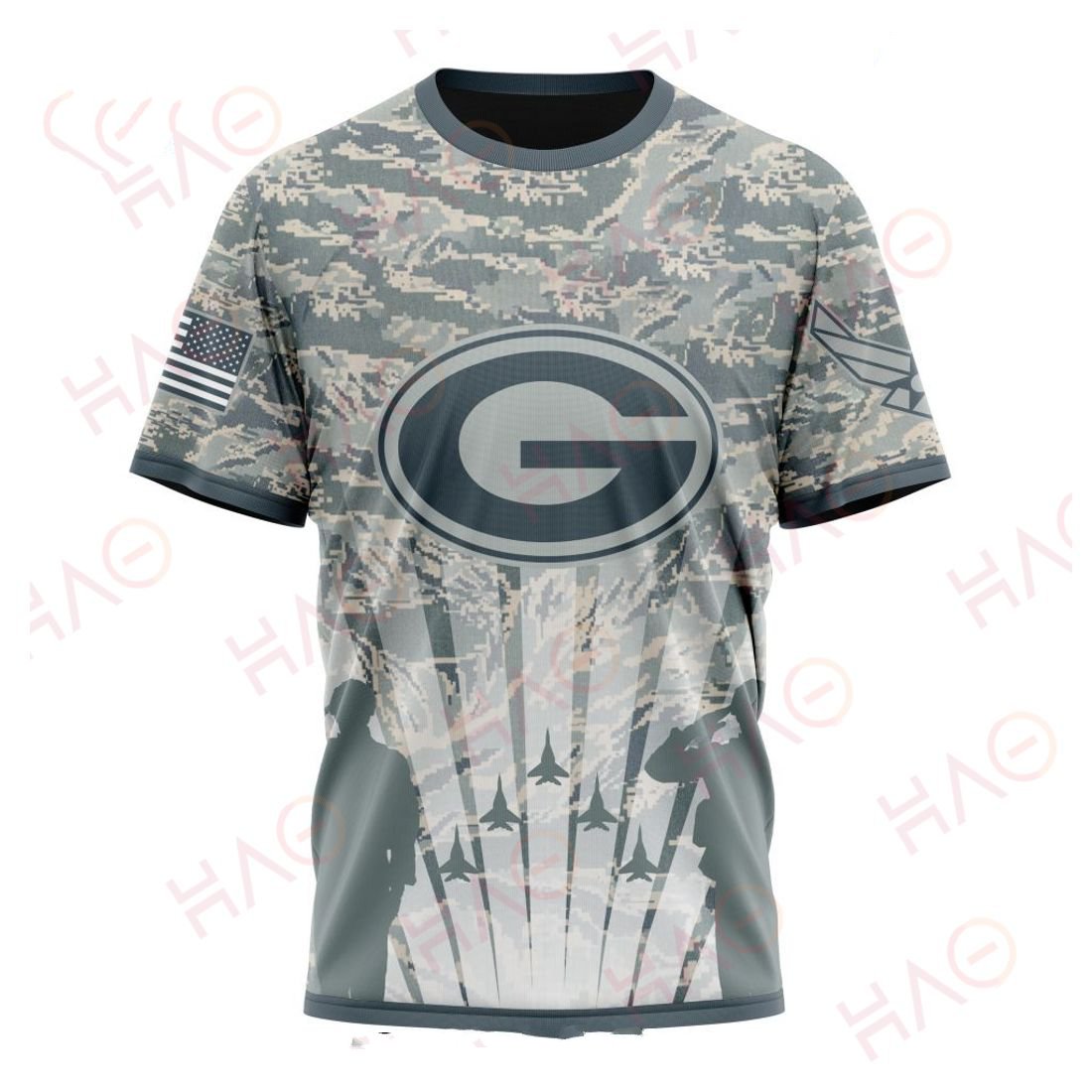 GREEN BAY PACKERS 3D HOODIE US AIR FORCE