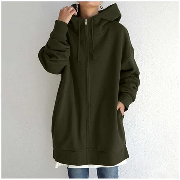 (🎁2024 New Year Hot Sale🎁)Women's Autumn/Winter Zipper Hooded Sweater