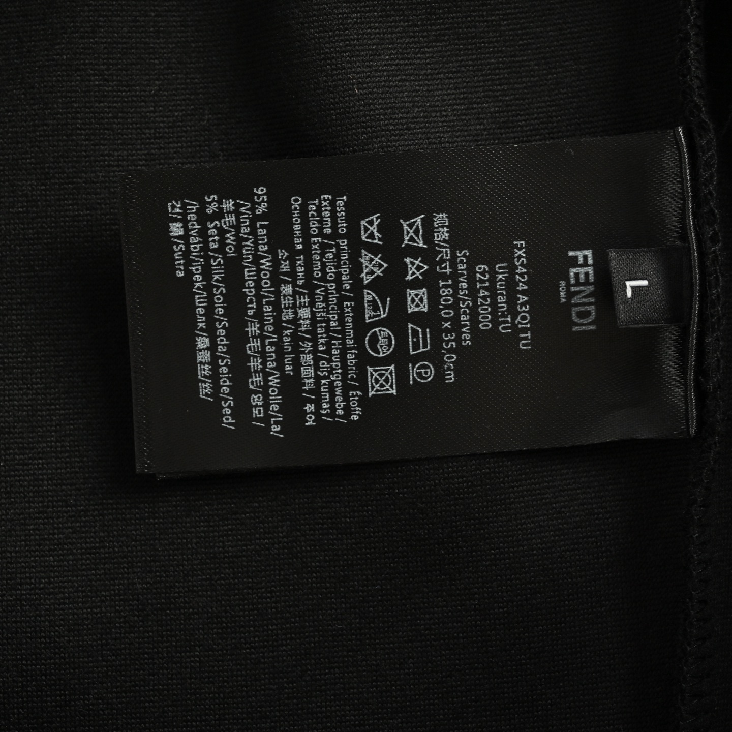 Fendi 25Fw FF letter print towel eye patch hooded sweatshirt