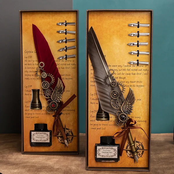 🔥1998 Limited Vintage Steampunk Quill Pen