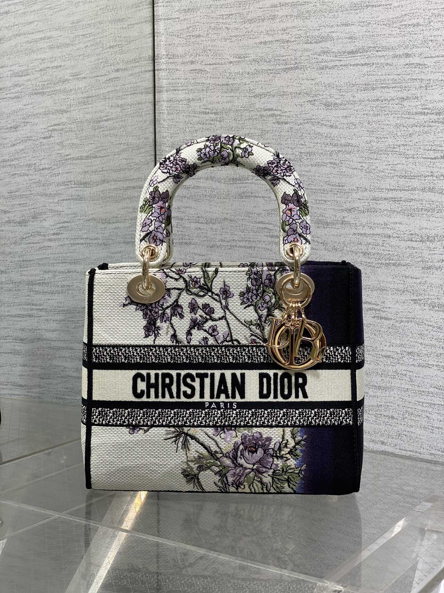 Dior Lady Summer Collection Embroidered Lady Bag