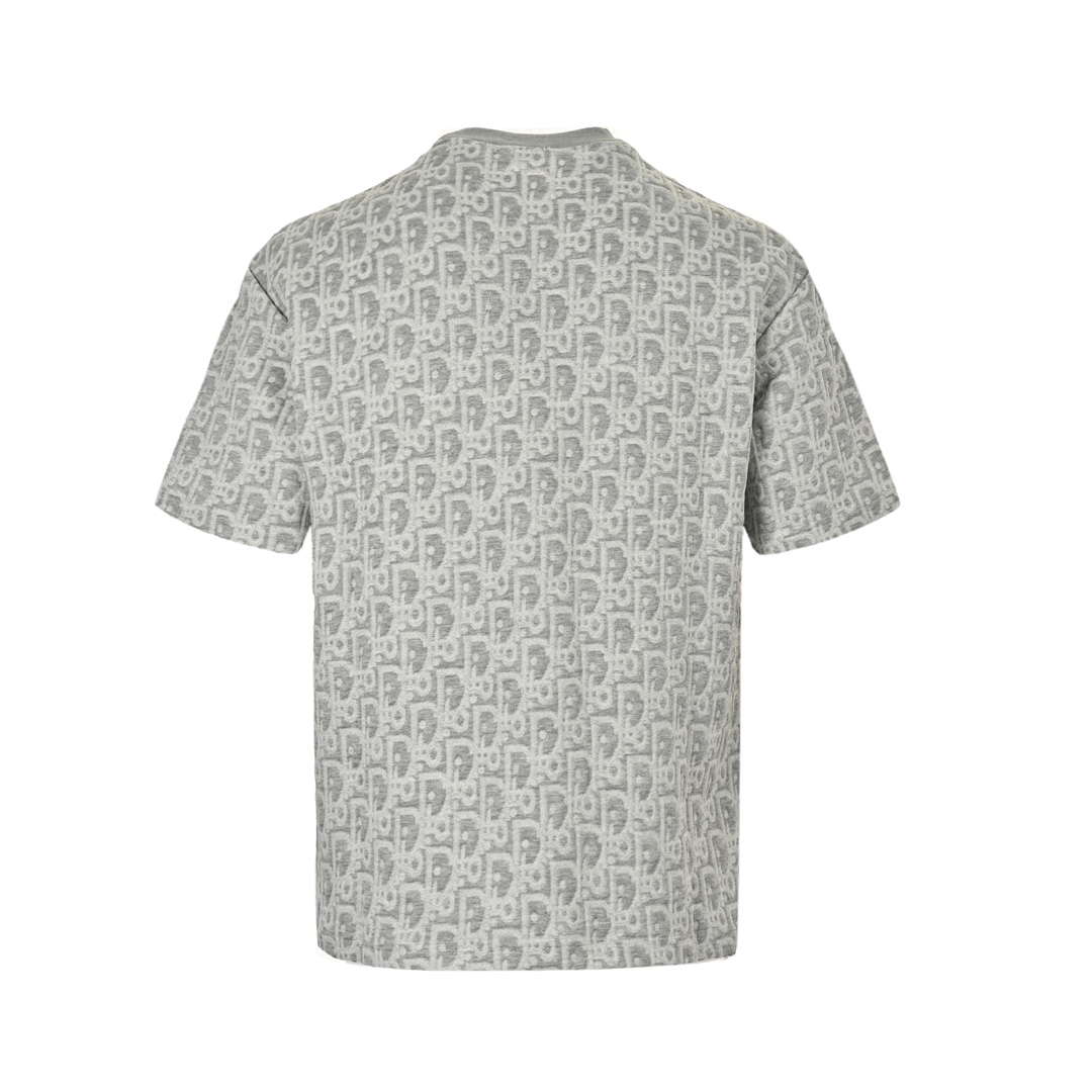 Dior 24ss full print monogram jacquard short sleeve