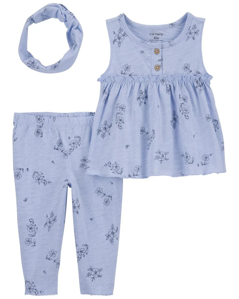 Carter's 3-Piece Floral Little Outfit Set