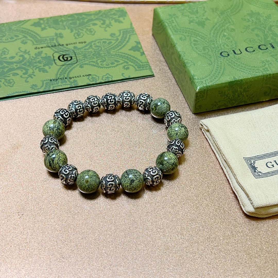 Gucci Natural Stone Herba Rosmarine Bracelet