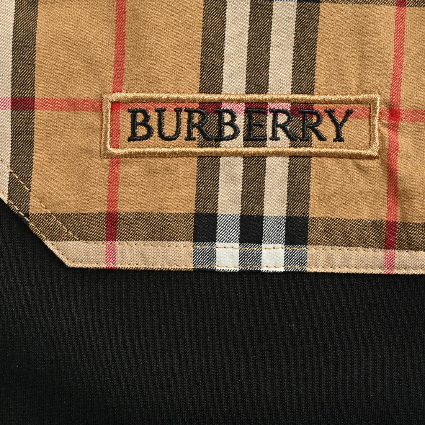 Burberry 25ss check pocket patchwork logo shorts