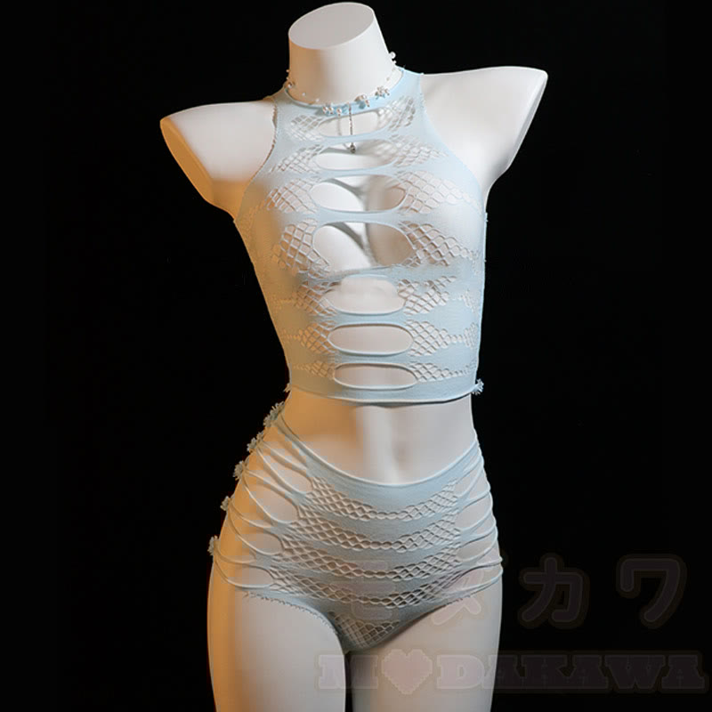 Hollow Out Mesh Lingerie Set