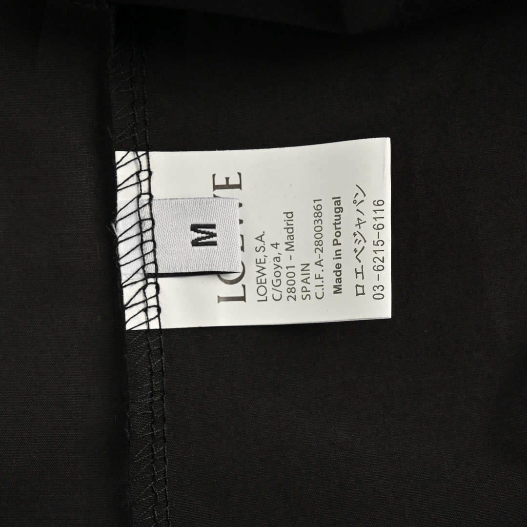 Loewe 24Fw leather patch pocket shirt