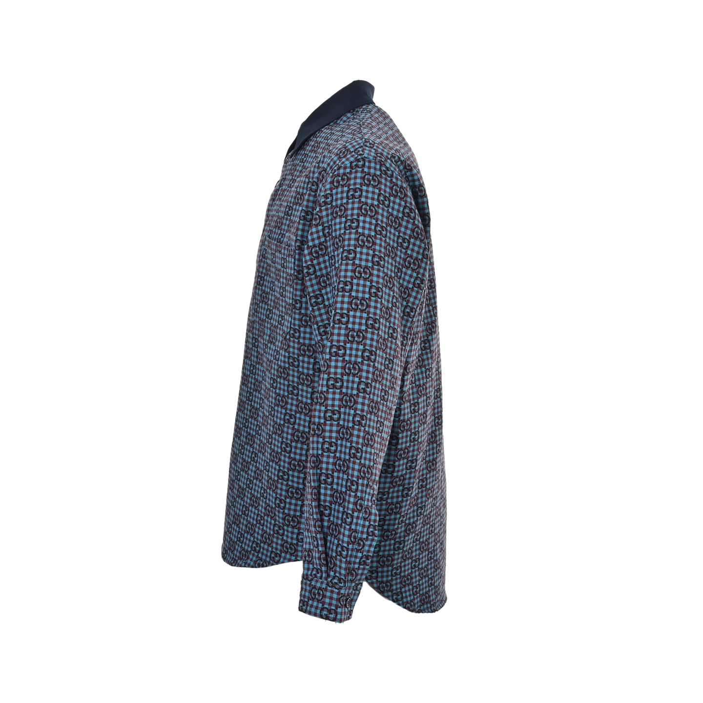 Gucci 25Fw all-over Double G monogram long-sleeved shirt