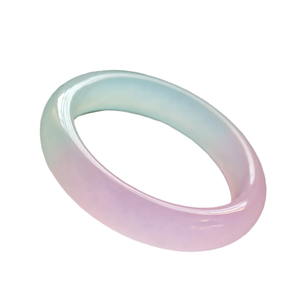 Natural Violet Widened Jade Bangle For Women Fashion Quartz Bracelets Charm Jadeite Fine Jewelry Wedding Accessories Ladies Gift