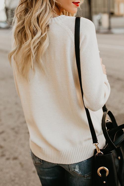 Heididress Color Block Love Heart Knit Sweaters