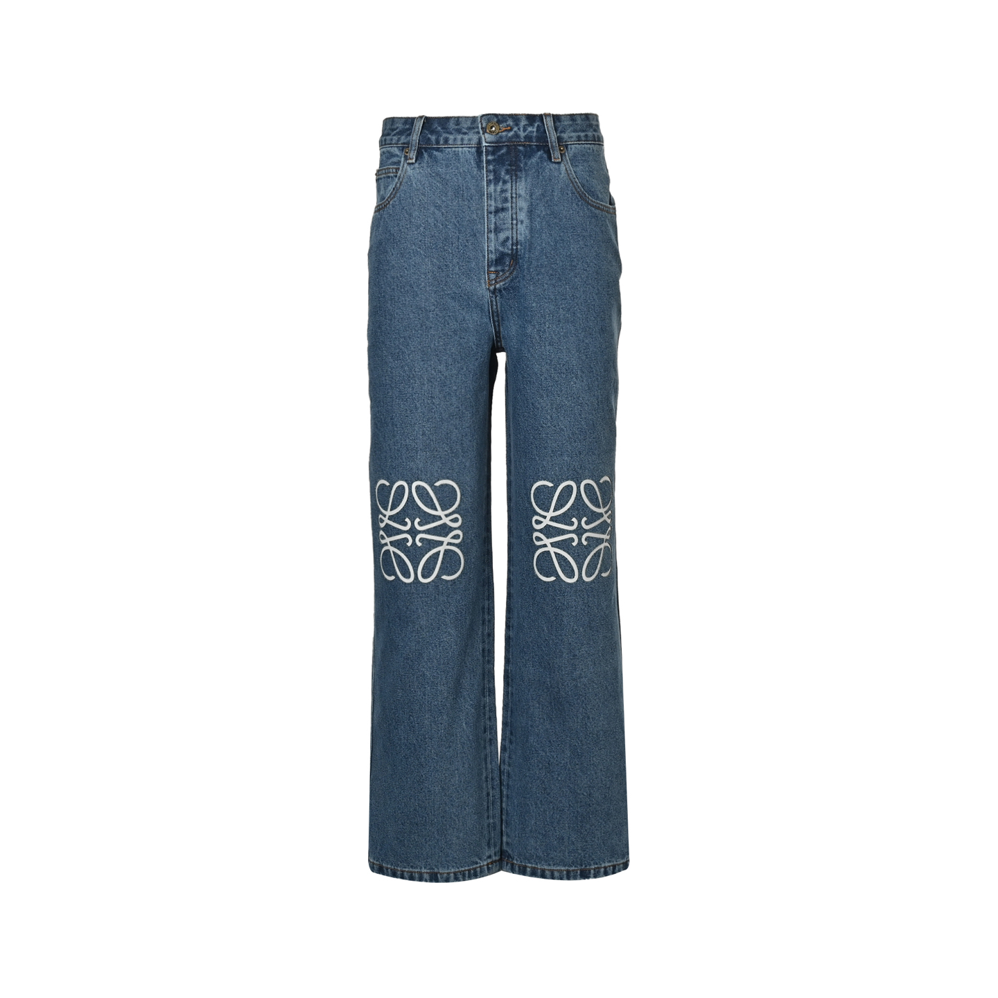 Loewe Anagram denim embroidered jeans