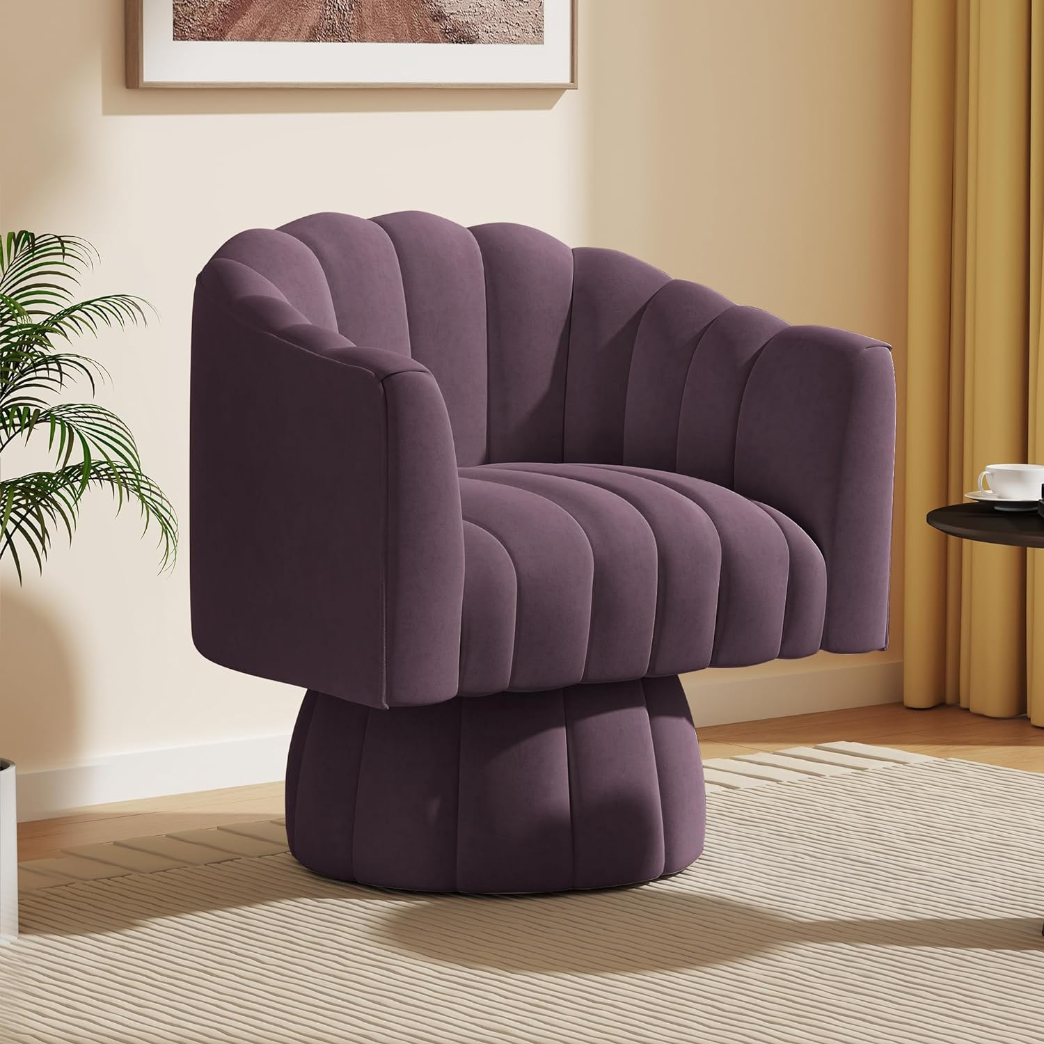 360 Degree Swivel Cuddle Barrel Accent Sofa Chairs