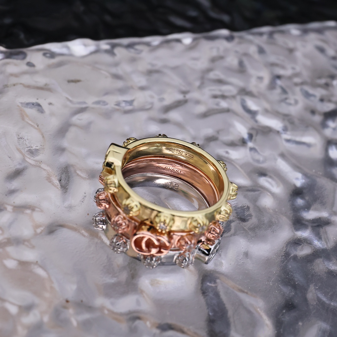 GUCCI diamond GG ring