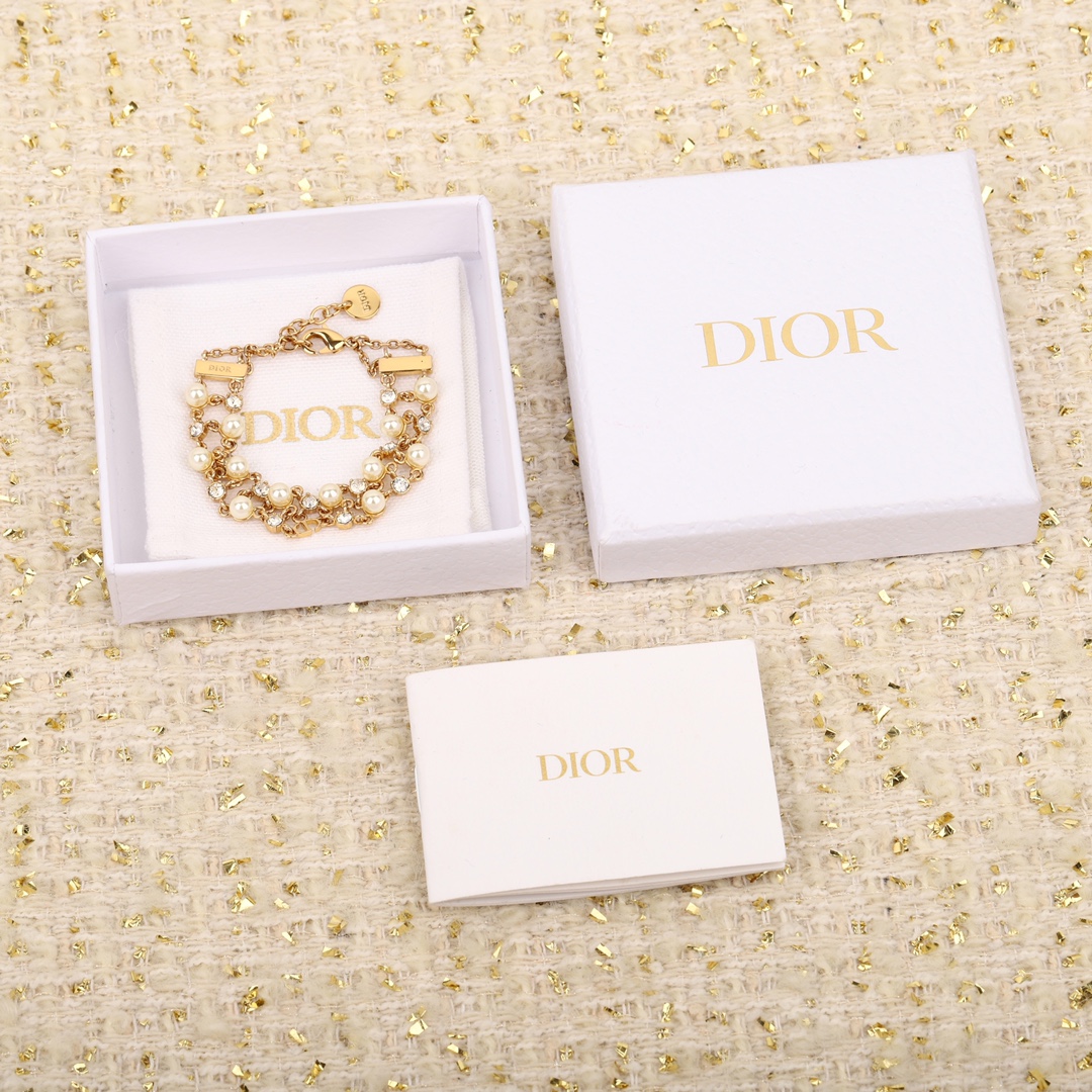 Dior Double Bead Diamond Bracelet