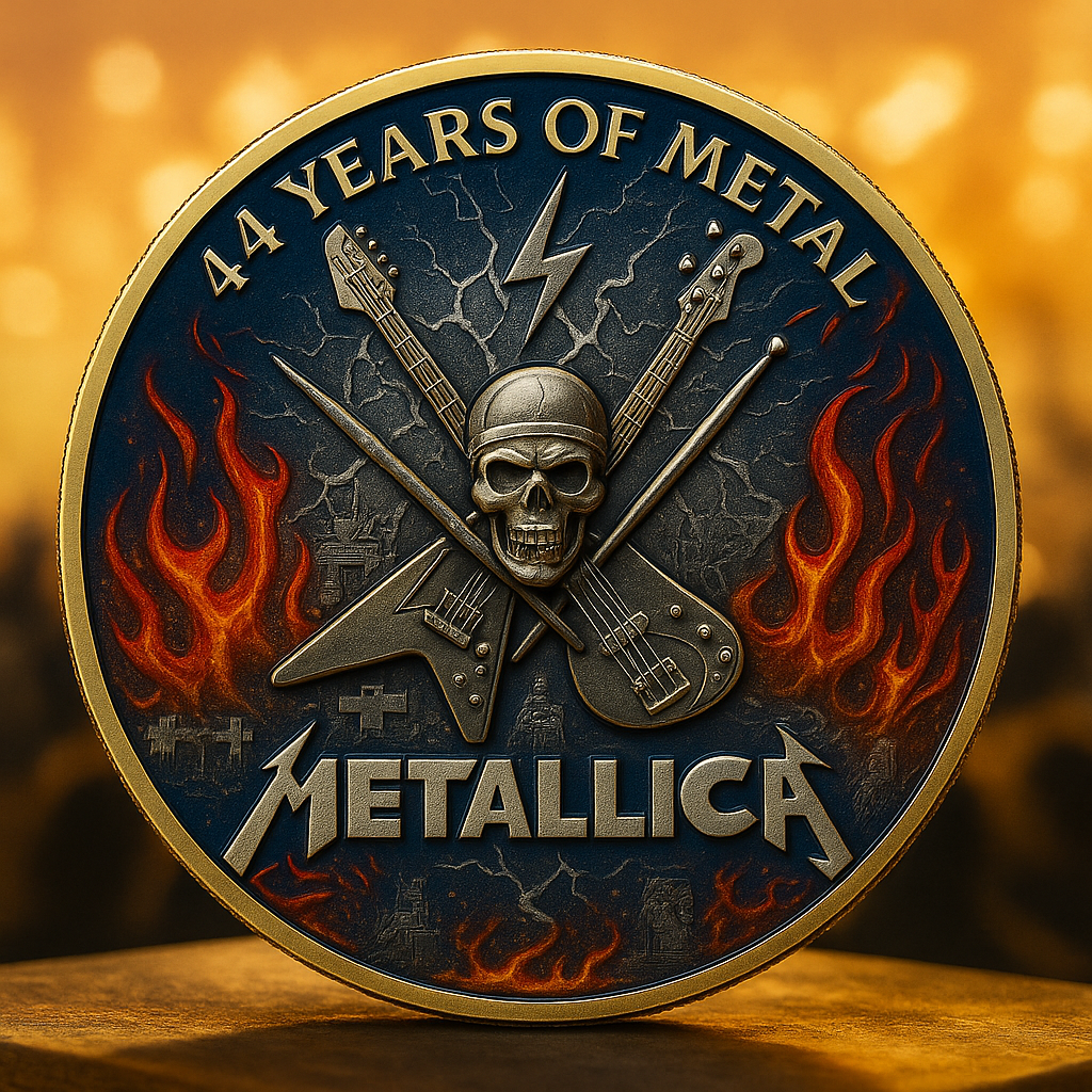 🔥METALLICA “44 Years of Rock” Limited-Edition Collectible Coin