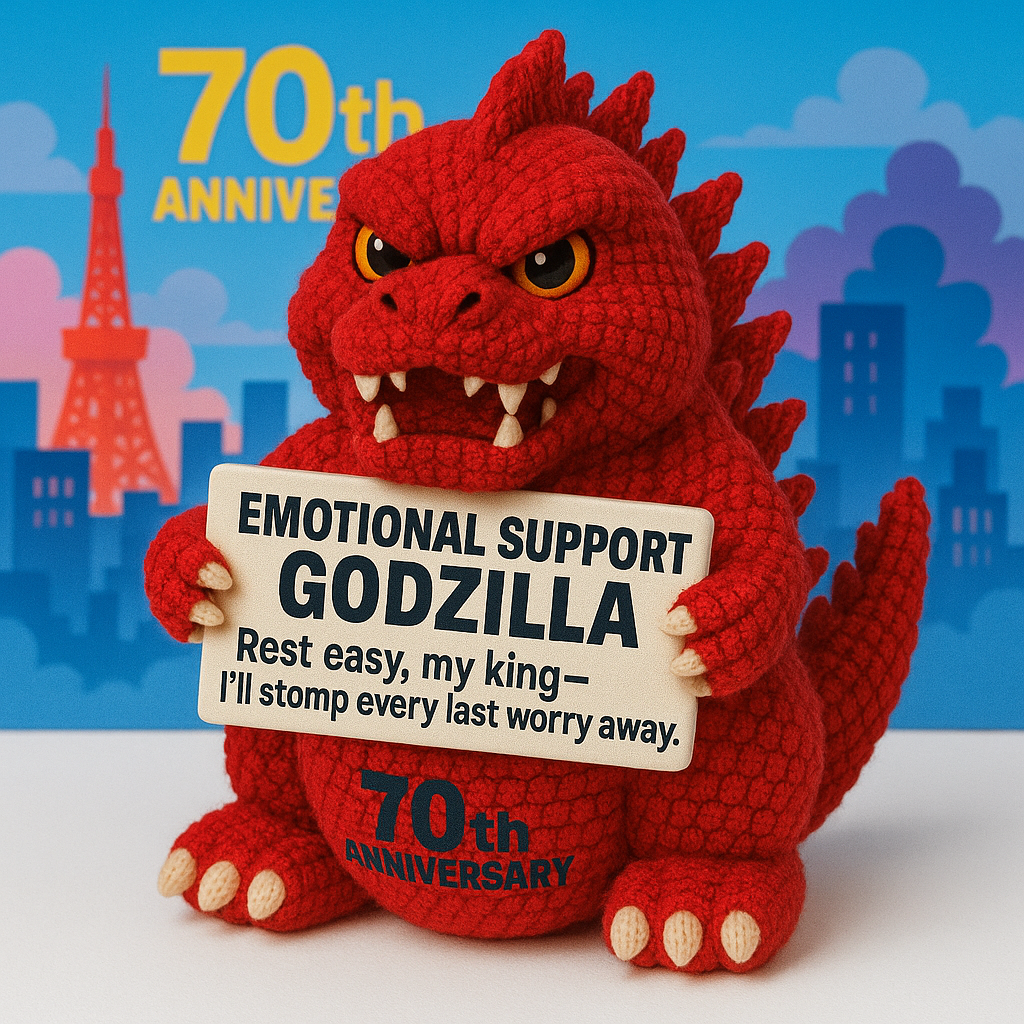 Godzilla 70th Anniversary Edition Crocheted Emotional Support