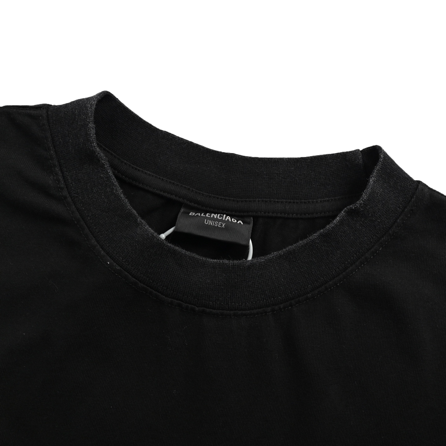 Balenciaga 25ss cracked letter logo print short sleeve