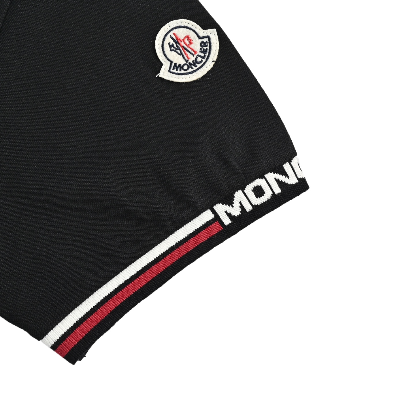 Moncler 25ss embroidered logo polo short sleeve