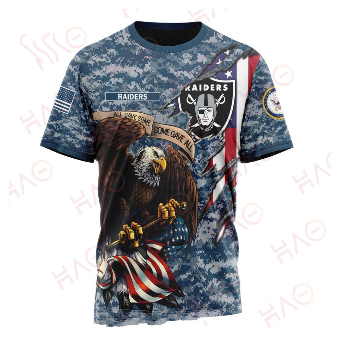 LAS VEGAS RAIDERS 3D HOODIE US NAVY VETERANS