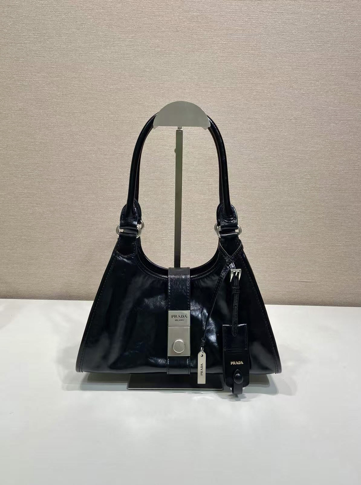 Prada waxed leather mini tote 1BG580