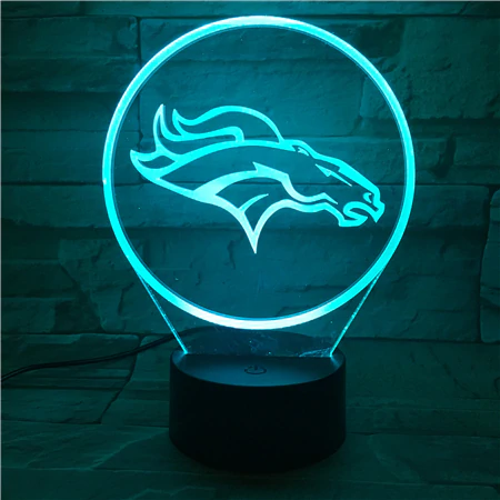 DENVER BRONCOS 3D LED LIGHT LAMP