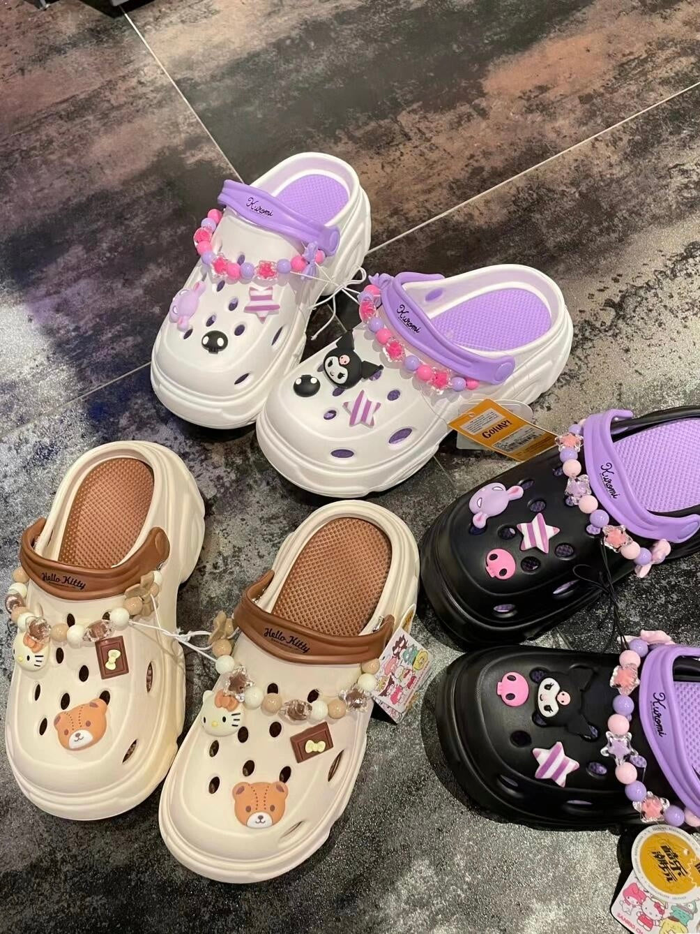Sanrio Clogs Platform Shoes Sandal Casual Summer for Woman