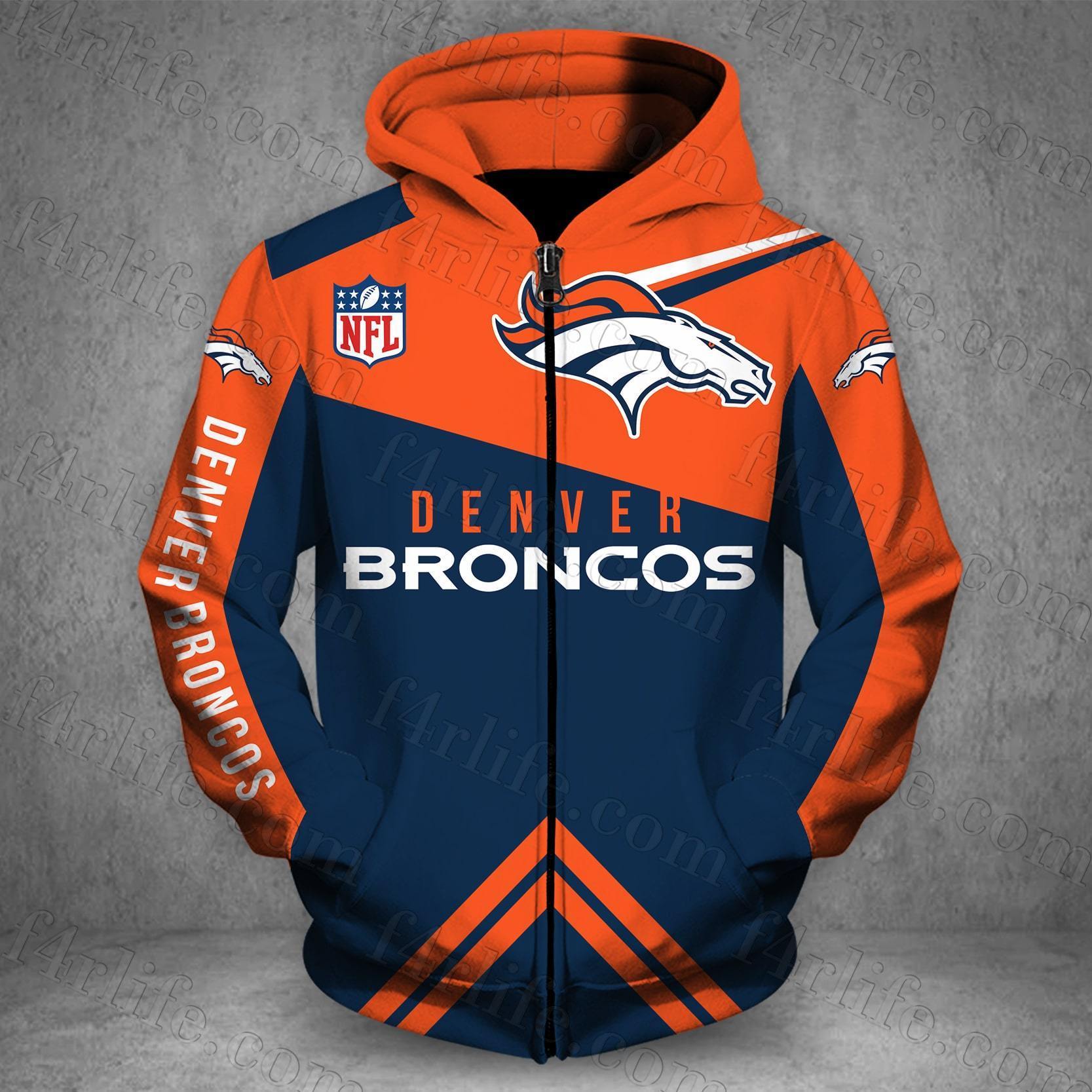 DENVER BRONCOS LOVE HOODIE 3D VIP 8