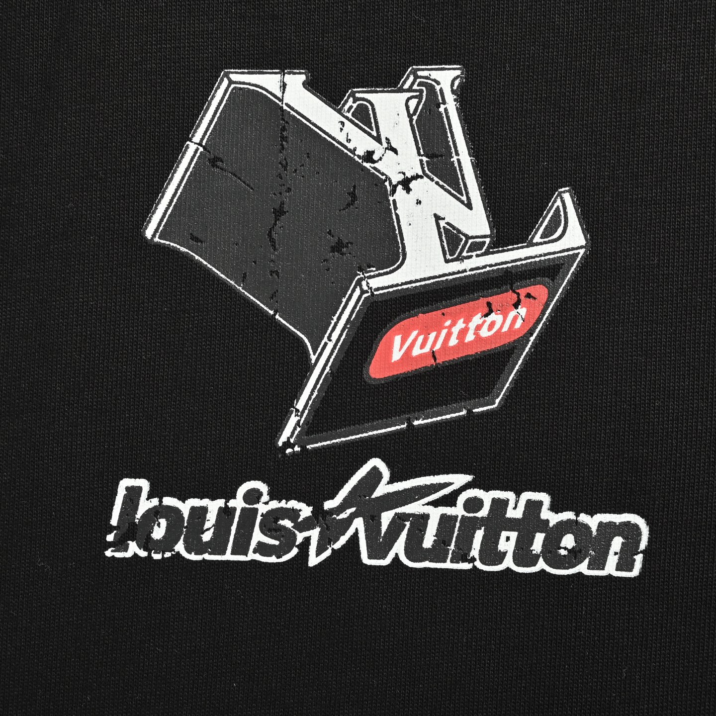 Louis Vuitton 25ss ripped print short sleeve