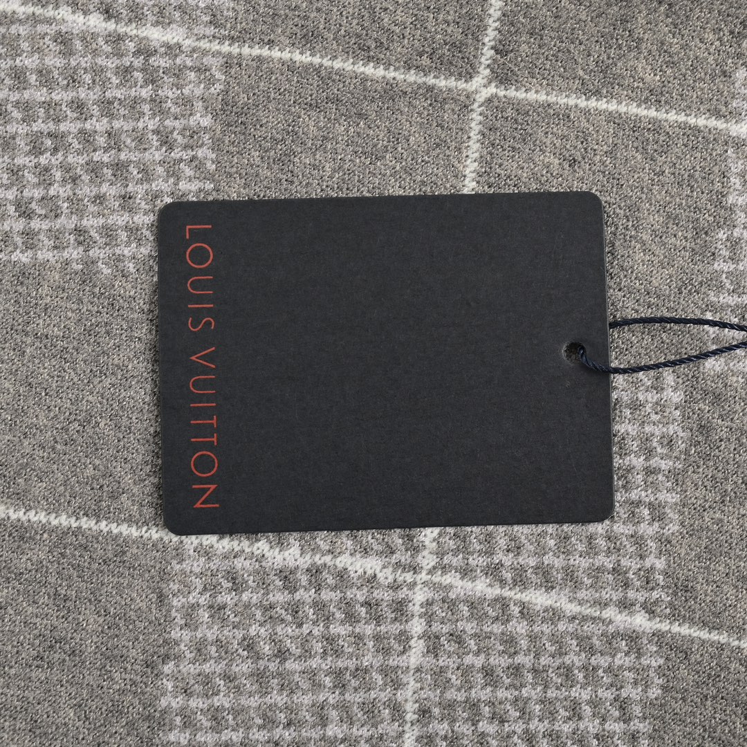 Louis Vuitton 24Fw diamond check cashmere and wool knit sweater