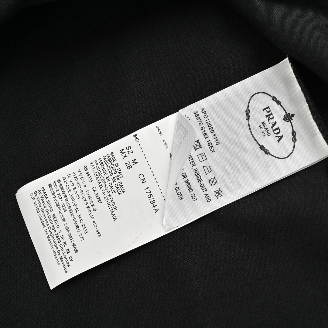 Prada 23ss triangle logo short sleeves