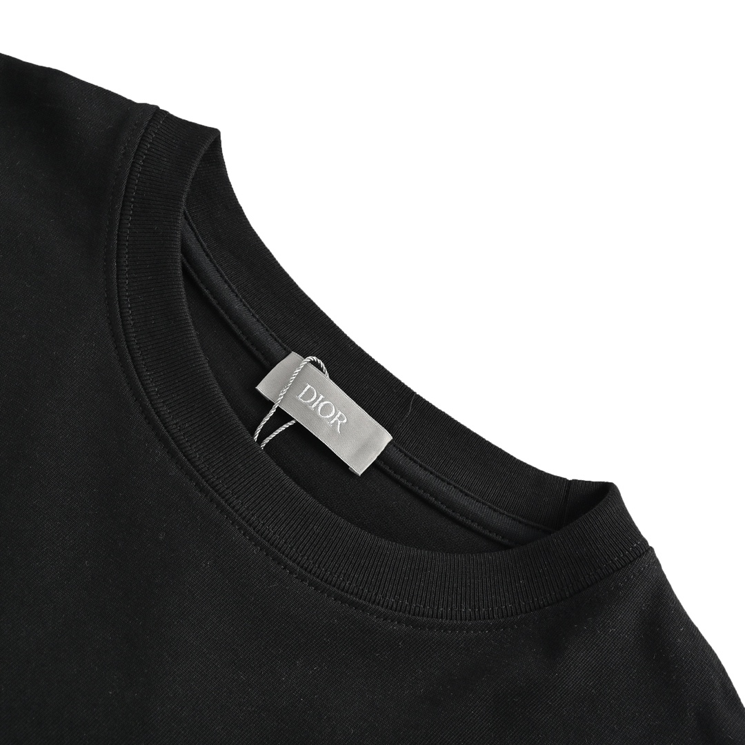 Dior 23ss pocket signature embroidered short sleeve