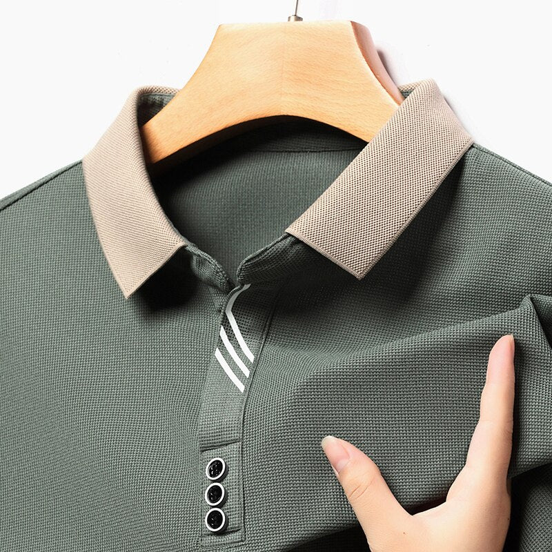 Barclay Premium Long Sleeve Waffle Polo