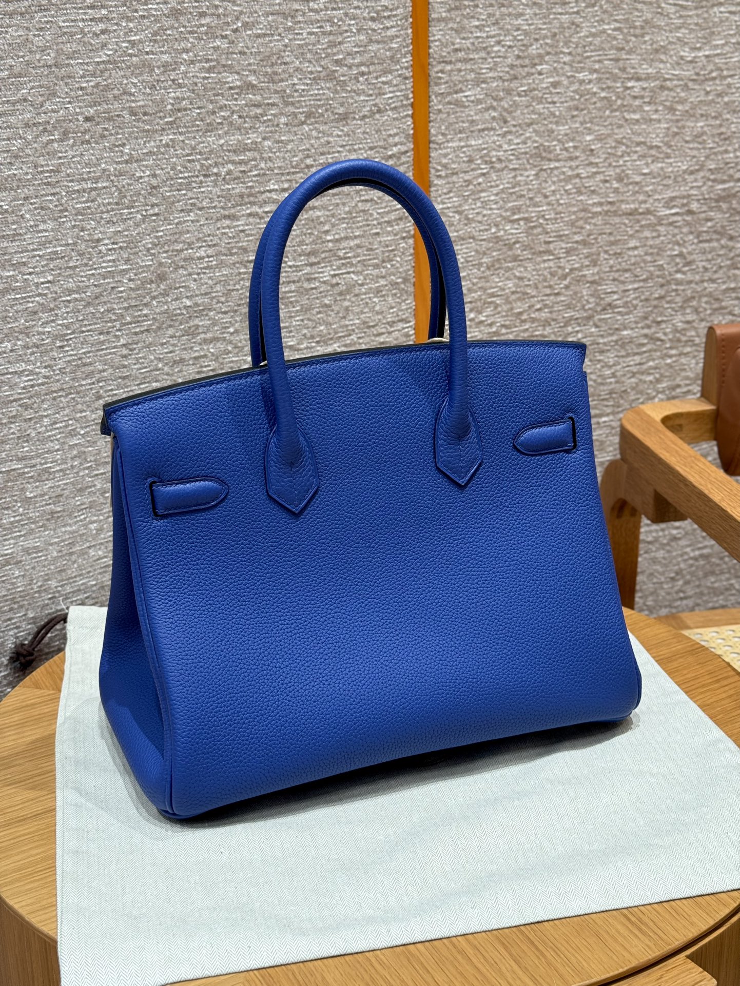 Hermès Birkin 7TBlue electric handbag (handmade to order)
