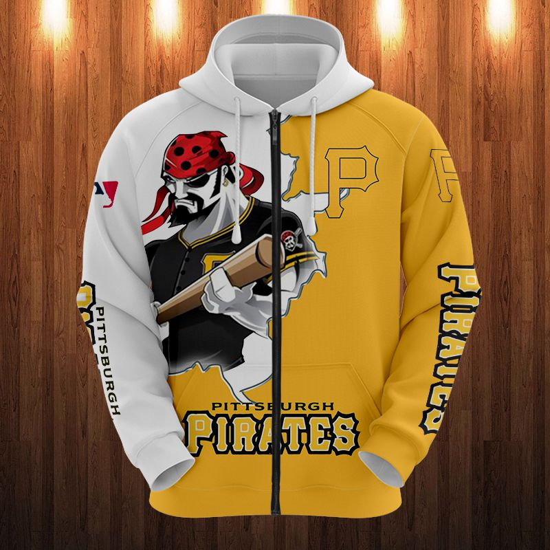 PITTSBURGH PIRATES HOODIES 3D MASCOT DESIGN