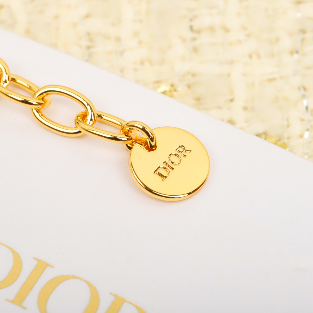 Dior chain letter gold bracelet