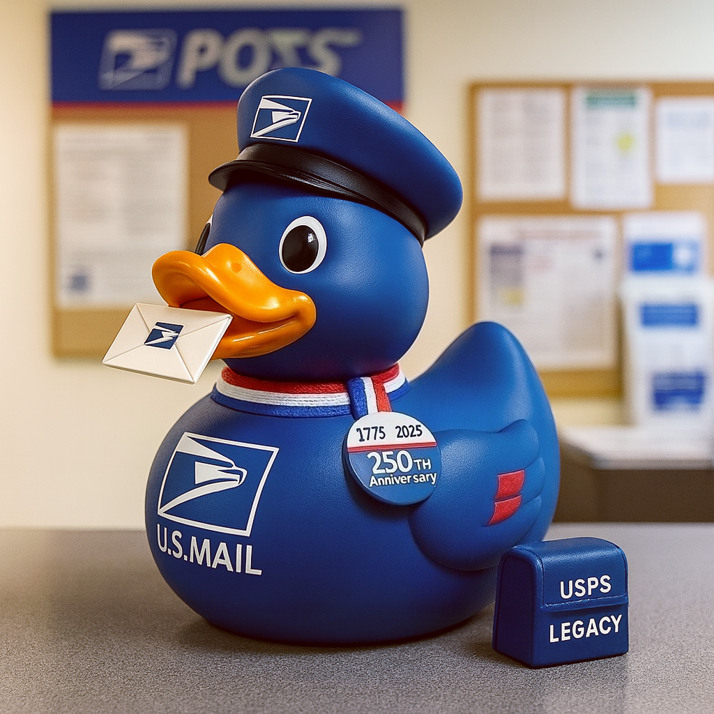 USPS 250th Anniversary Mail Carrier Duck (1775–2025)