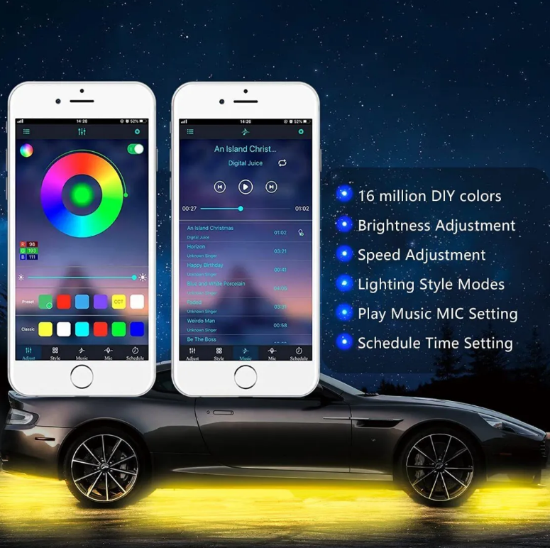 Car Chassis Flexible RGB Waterproof LED Strip Lights