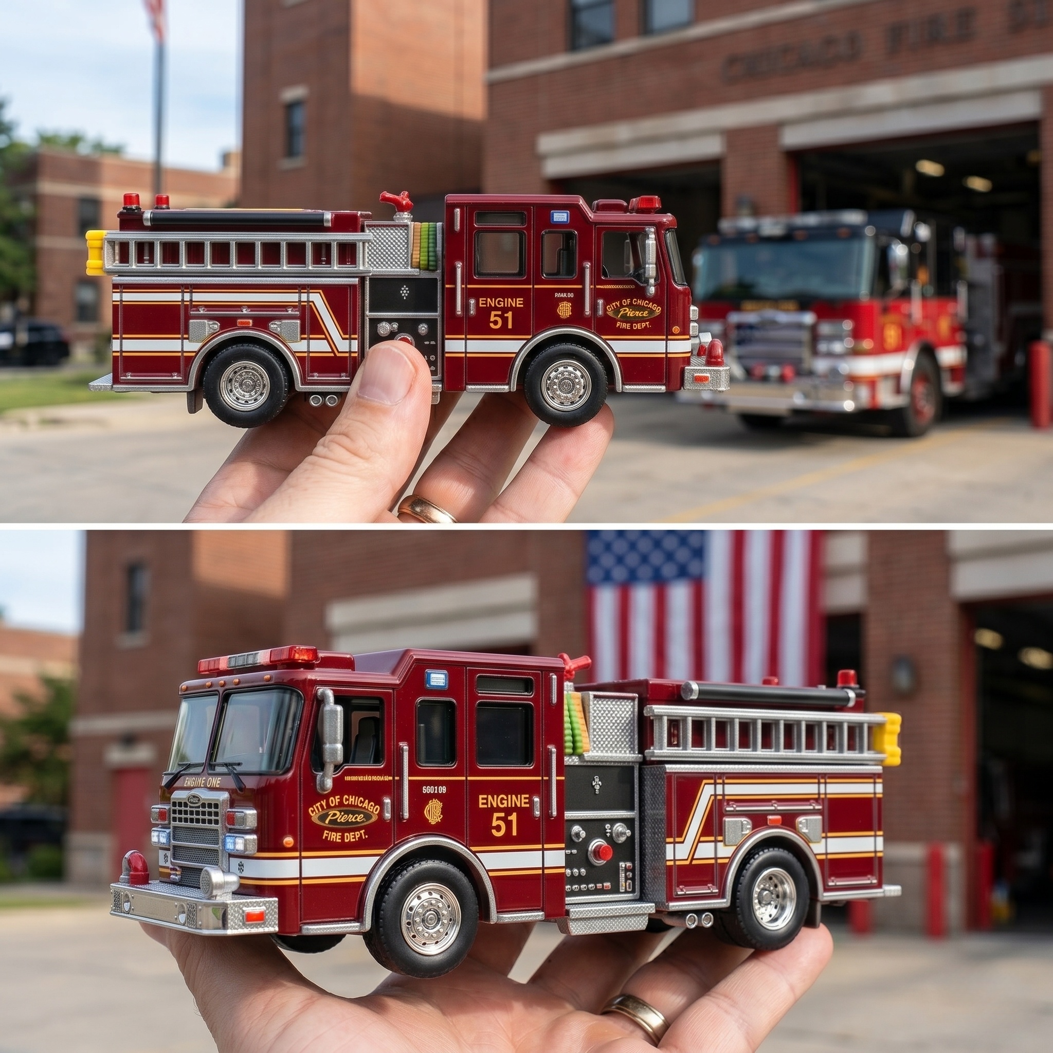 Hot Wheels Chicago Fire Engine 51 Collector’s Edition Die-Cast