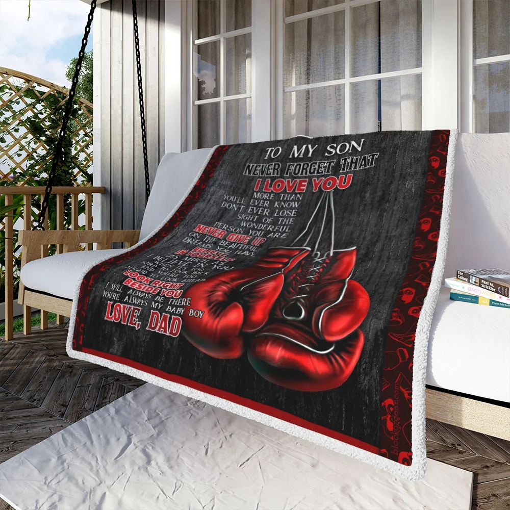 Dad To Son Boxing Sofa Throw Blanket