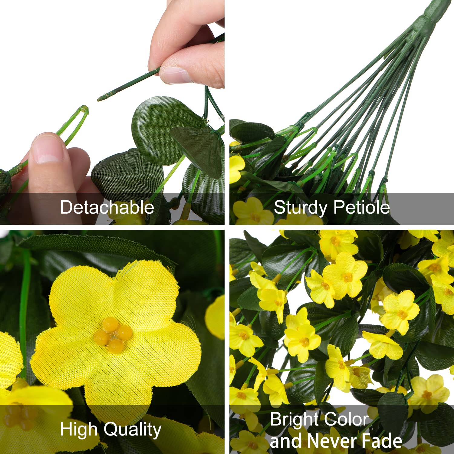 🔥Cozy Fall Decor Sale🔥Artificial Faux Silk UV-Resistant Realistic Violet Orchid Vine