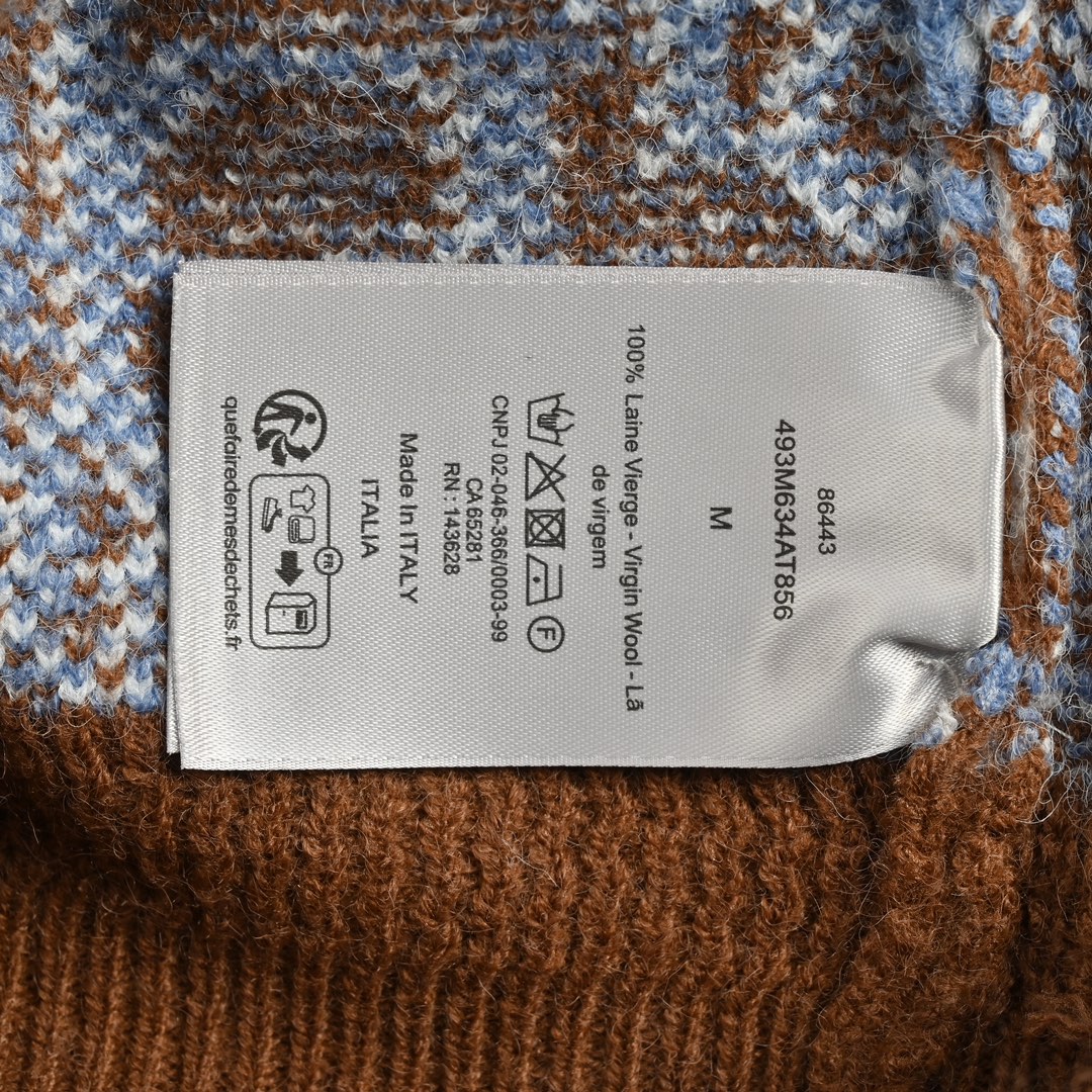 Dior 24Fw monogram jacquard crew neck sweater