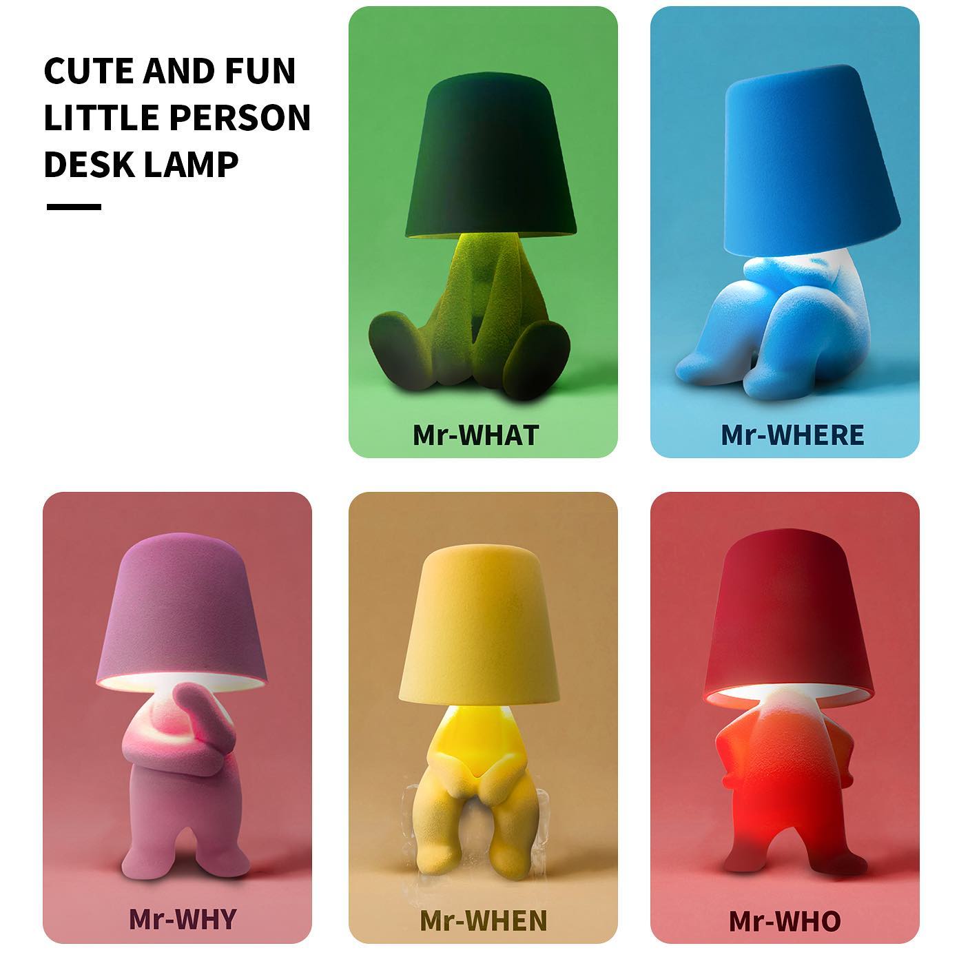Mood Lighting Lamps, Thinker Figurine Table Lamp, Rechargeable Touch-Controlled LED Table Lamp