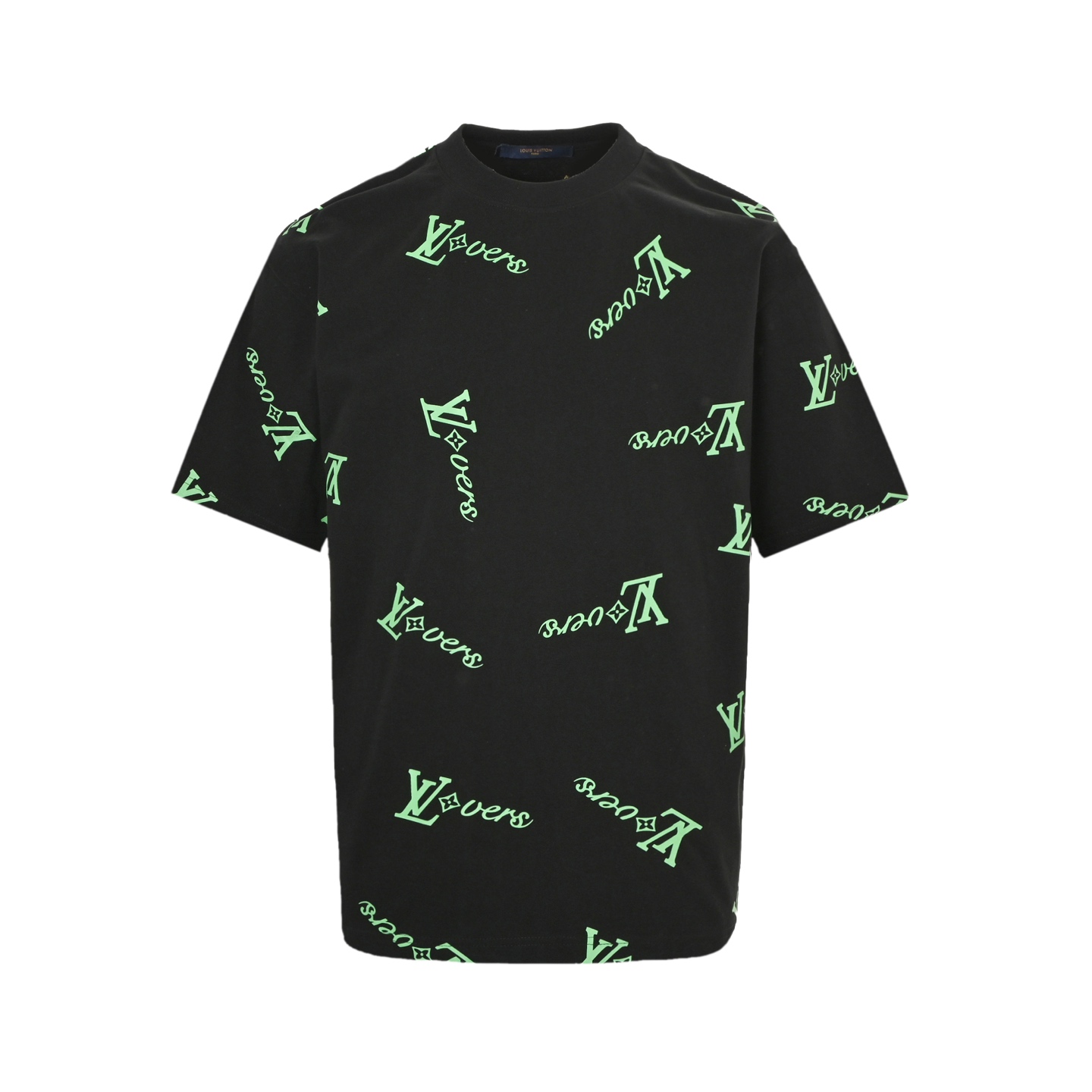 Louis Vuitton 25ss green full logo short sleeve