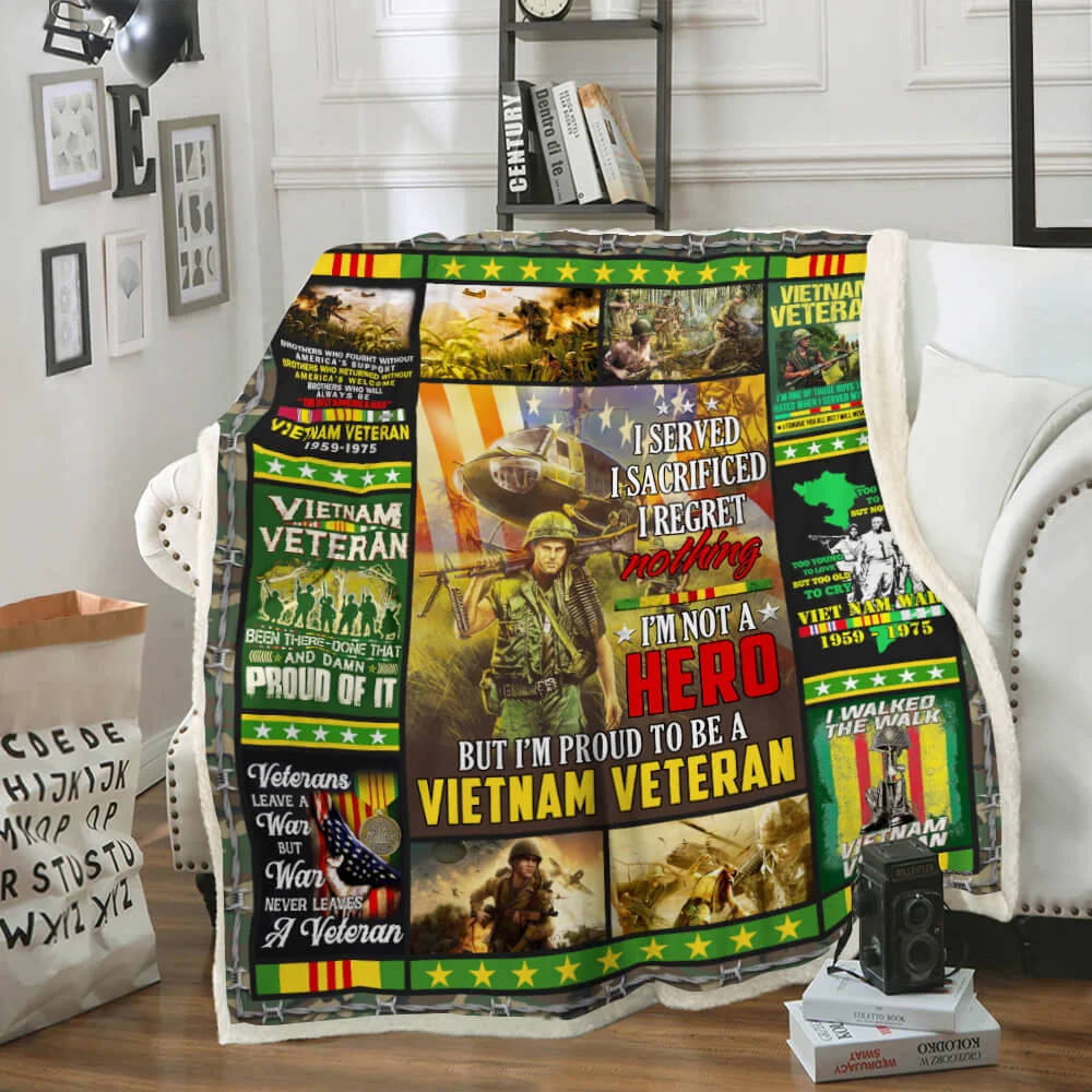 Vietnam Veteran. I Walked The Walk Sofa Throw Blanket