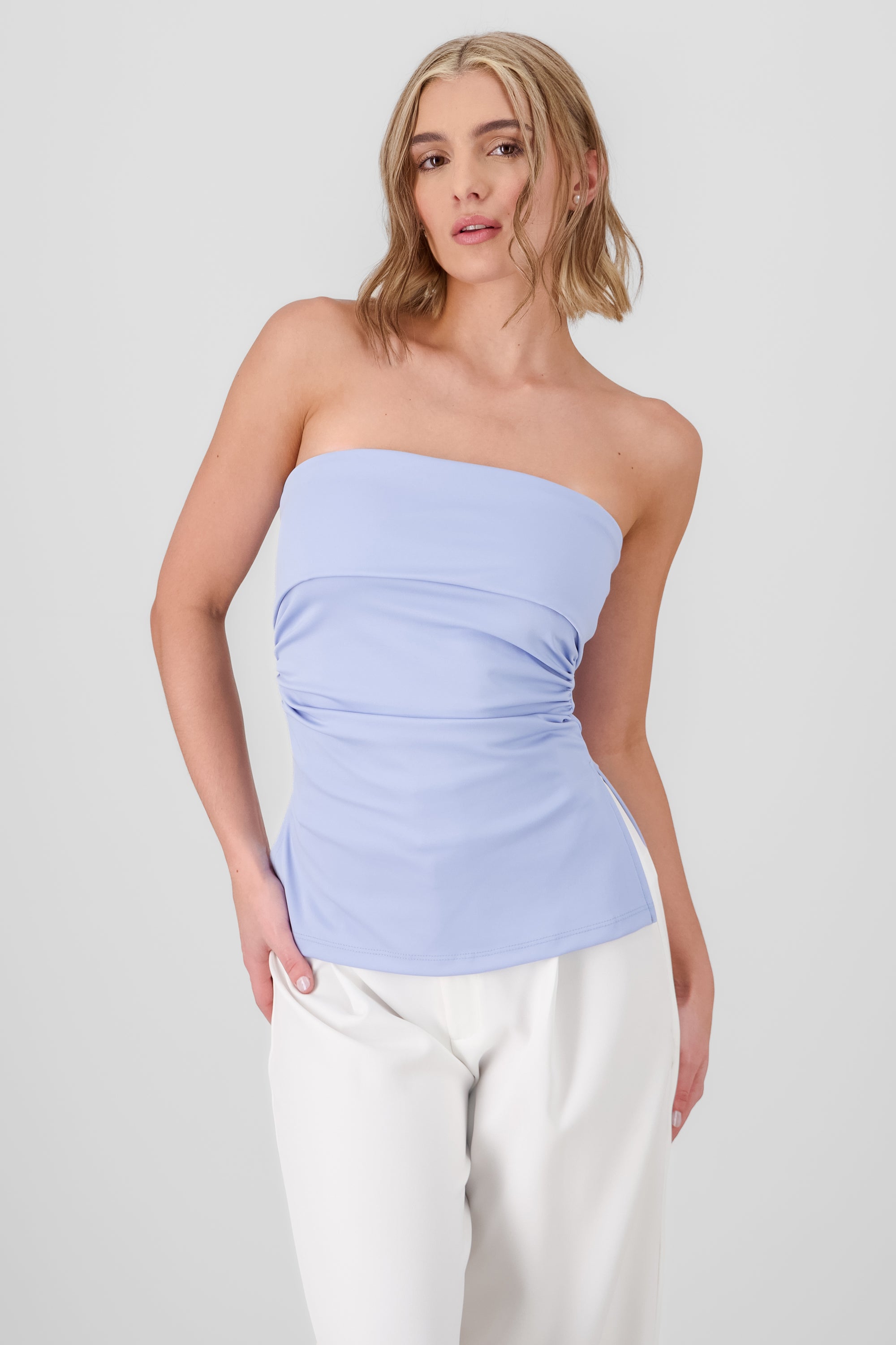 Double Neckline Tube Top